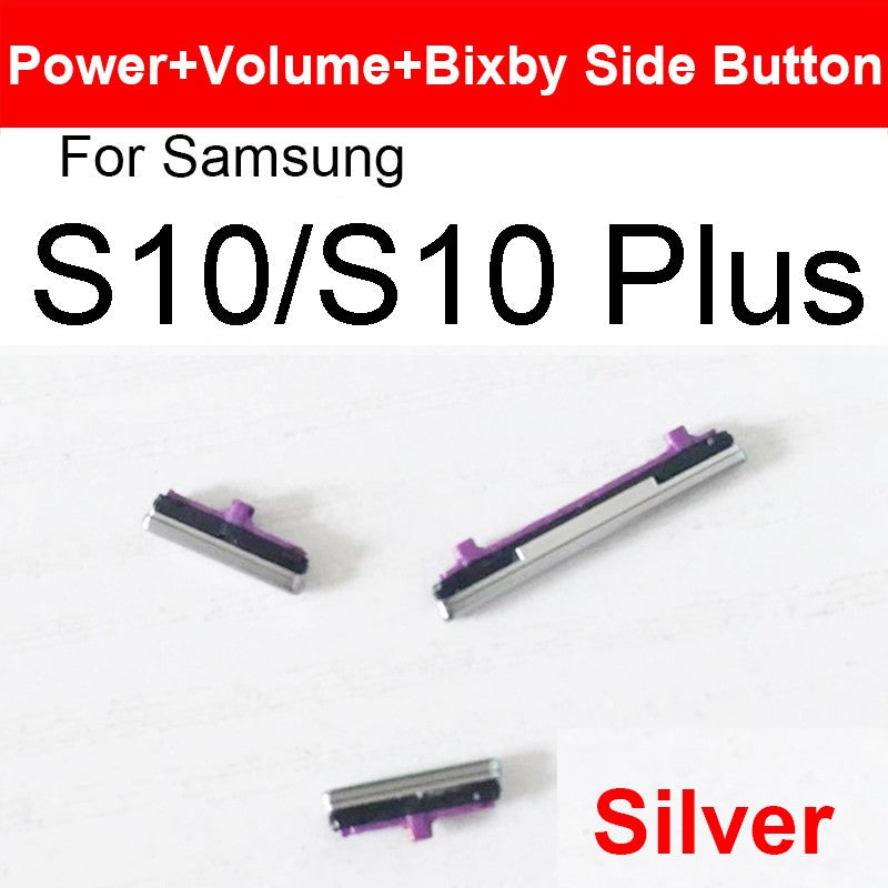 Volumen de encendido y apagado + botón Bixby para Samsung Galaxy S8 S9 S10 Plus, botón de tecla lateral para piezas de reparación Samsung Note 8