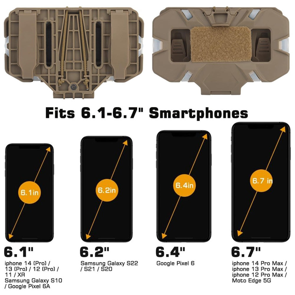 Tablero de navegación plegable MOLLE táctico, funda de mapa militar para caza, Panel de administrador, soporte para teléfono móvil, chaleco Airsoft, equipo