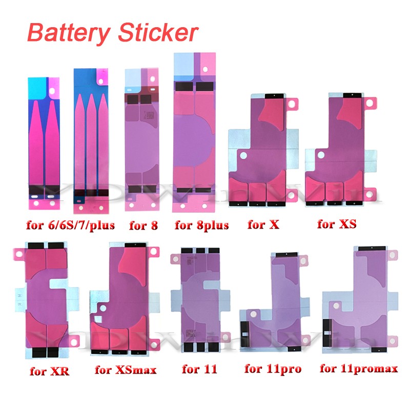 10 Uds pegatina adhesiva de batería para iPhone 11 12 13 Pro Max Mini 6 6S 7 8 Plus X XR XS reemplazo de pegamento de viaje de doble cinta