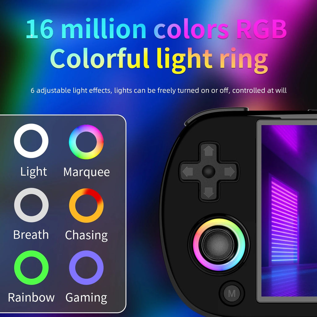 ANBERNIC RG40XX H consola de juegos portátil Retro consolas de videojuegos RG 40XX H 3200mAh 4,0 pulgadas pantalla IPS Joystick iluminación RGB