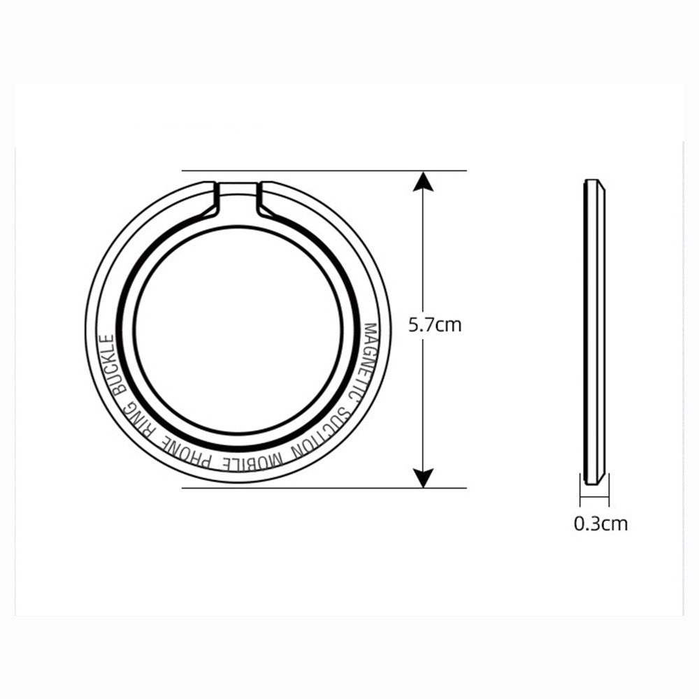 Para Magsafe Metal Glitter 1 Uds polvo fuerte soporte de anillo de succión magnética para soporte de teléfono móvil etal 360 °   Carga giratoria