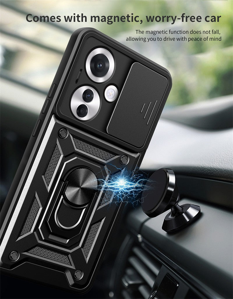Funda para OPPO Reno11F 5G, Protector de cámara con lente deslizante, armadura a prueba de golpes, Coque para OPPO Reno11 F Reno 11F 11 F 5G