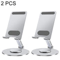 Soporte giratorio para teléfono móvil, soporte de Metal de aluminio para teléfono, soporte Universal plegable para tableta y teléfono de escritorio, alta calidad, 1/2 Uds.