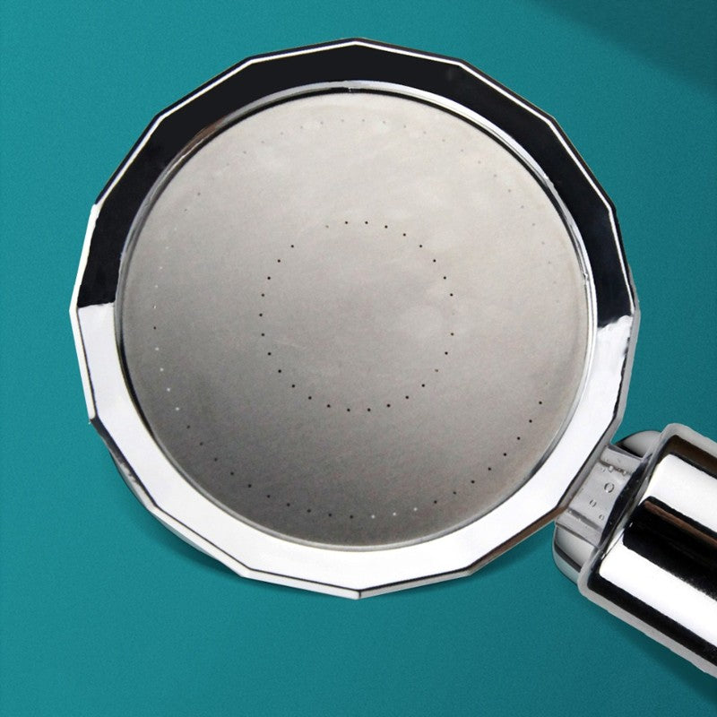 Nuevo cabezal de ducha con flujo de ahorro de agua, rotación de 360 grados con ventilador pequeño, boquilla de pulverización de alta presión ABS para lluvia, accesorios de baño