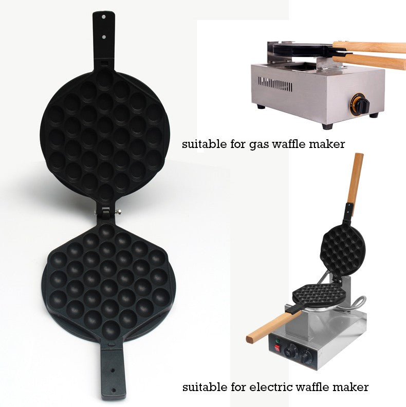 DMWD-Molde de máquina de gofres de burbujas para huevos de Hong Kong, rodillo para hornear, sartén de hierro, placa antiadherente para Muffin