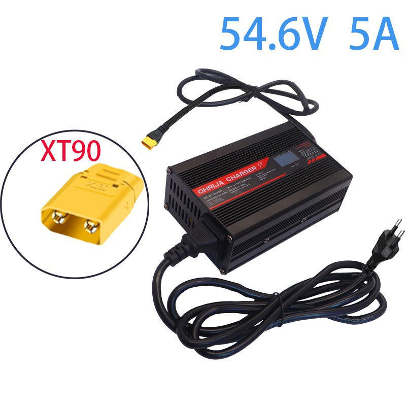 Cargador inteligente de 54,6 V y 5A, carcasa de aluminio adecuada para batería L