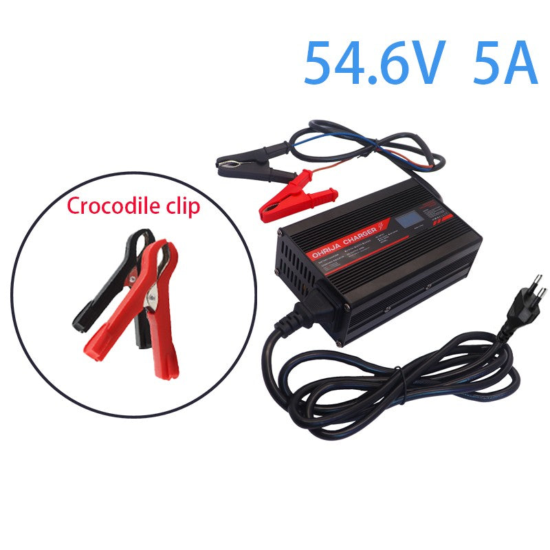 Cargador inteligente de 54,6 V y 5A, carcasa de aluminio adecuada para batería L