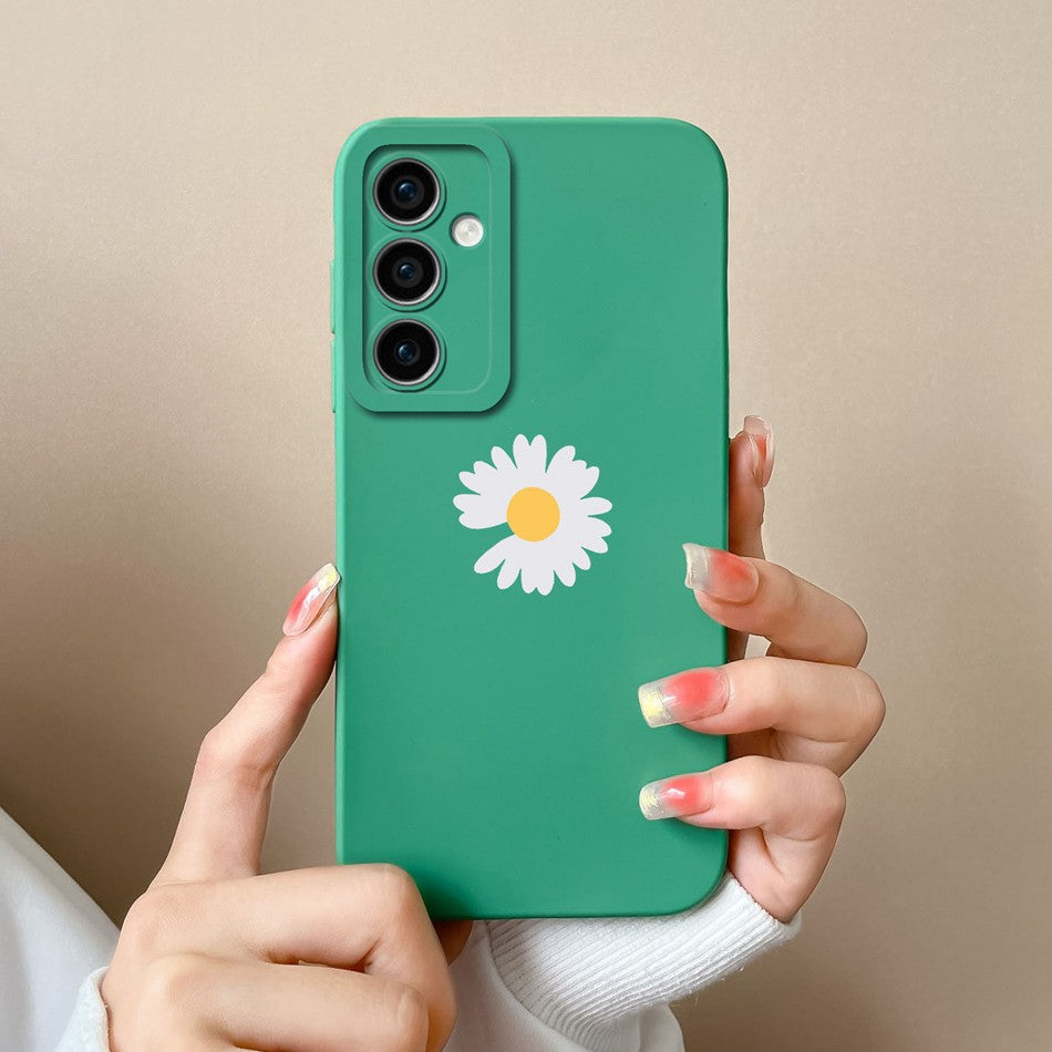 Funda para Samsung A35 A55 5G, funda trasera romántica, Protector de cámara de silicona líquida suave para Samsung A 35 A 55 Anti Choc Coque Capa