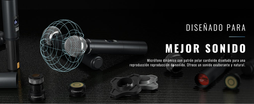 Phenyx Pro UHF sistema con micrófono inalámbrico PTU-7000 con 4x40 canales micrófonos de mano escaneo automático frecuencia seleccionable para Iglesia