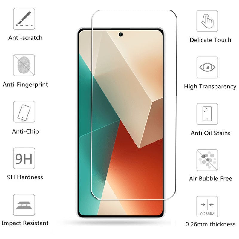 6 en 1 para Xiaomi Redmi Note 13 5G vidrio templado pantalla Redmi Note 13 Pro Protector de pantalla lente película Redmi Note 13 Pro