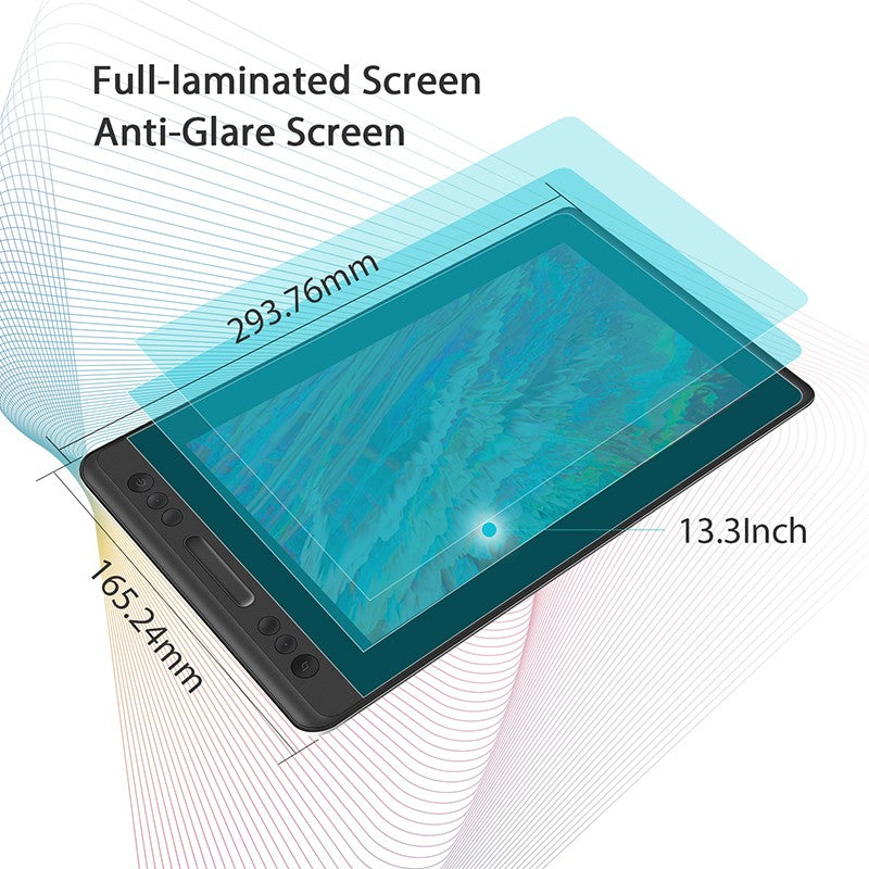 Modelo 2026 Más Reciente, HUION Kamvas Pro 16 V2, Pantalla Táctil de 15.6 Pulgadas con Laminación Completa, 16K Niveles de Presión, Barra Táctil Inteligente y 6 Teclas, Tableta Gráfica