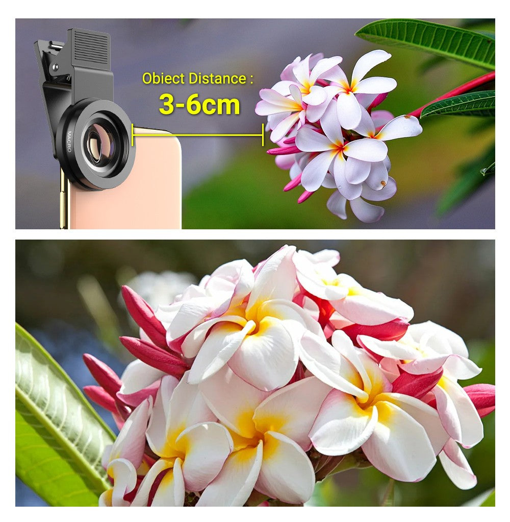 Kit de lentes de teléfono 0,45x súper gran angular y 12,5x lente súper macro lente de cámara HD para iPhone 12 11 Xiaomi Huawei todos los teléfonos móviles