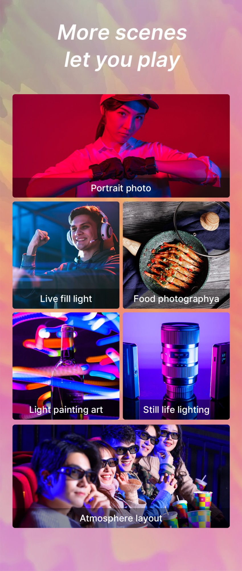 Ulanzi VL120 luz de vídeo blanca RGB a todo Color 2500K-9000K luz LED de fotografía luz de cámara regulable luz de relleno Vlog en vivo