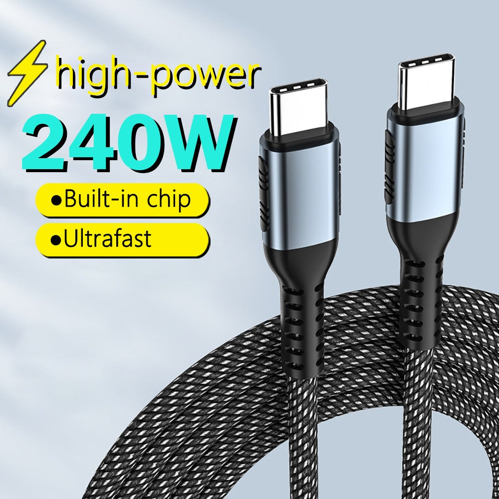 Cable de Carga Ultra Rápida UGOURD PD240W Tipo USB C, Cable Cargador Tipo C de 100W para iPhone 15, Xiaomi, MacBook Pro con Chip E-Marker