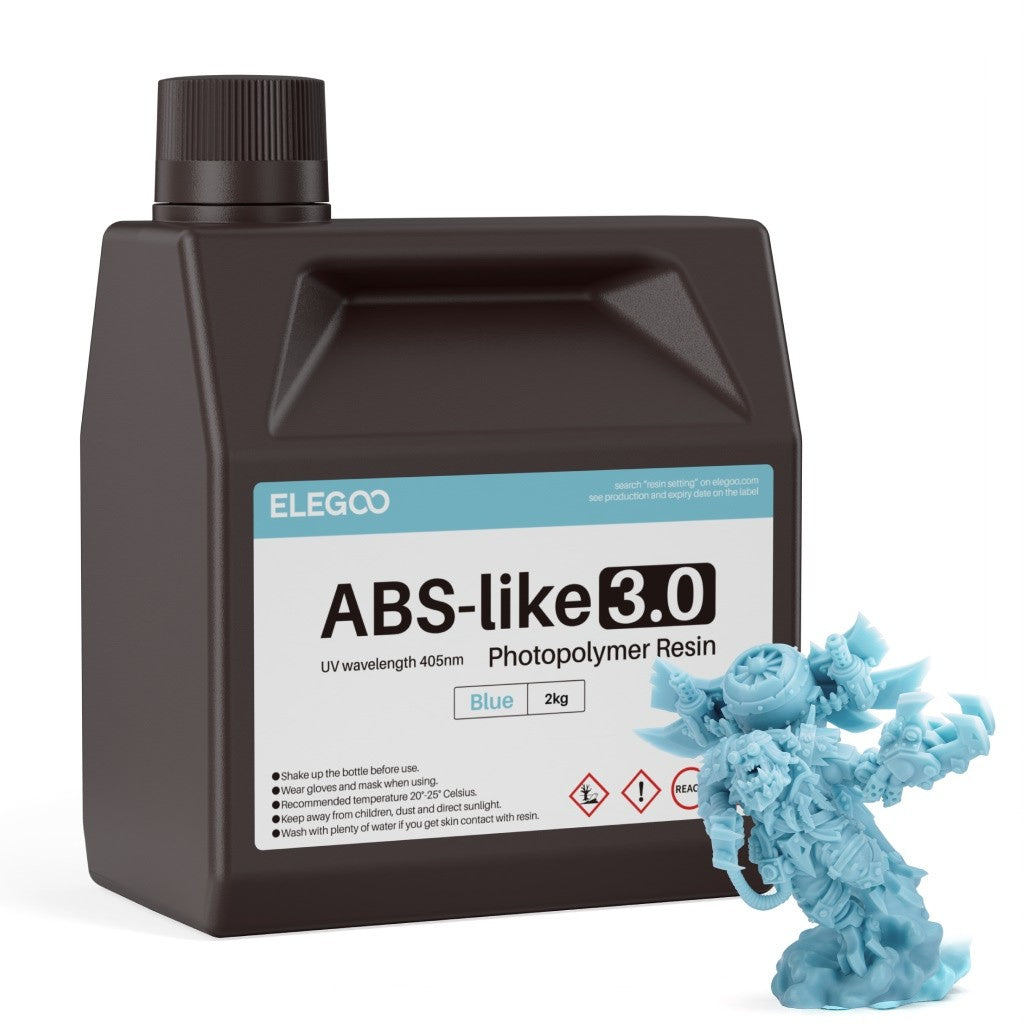 Resina para Impresora 3D Tipo ABS de ELEGOO, Resina de Fotopolimerización Estándar Tipo ABS de 405nm para Impresión 3D LCD, 1000g