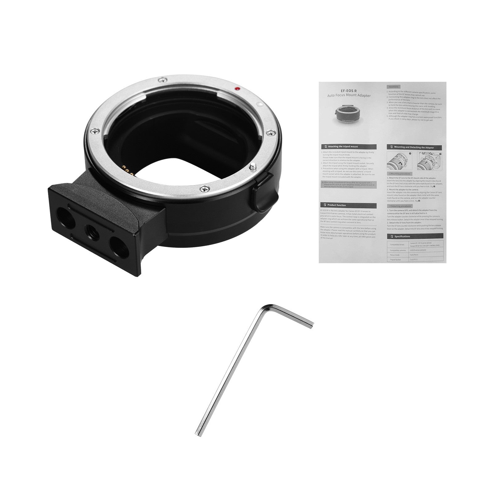 Andoer-anillo adaptador de lente de cámara de enfoque automático EF-EOS R, imagen para Canon EF, lente de EF-S a Canon EOS R RF, montaje de marco completo