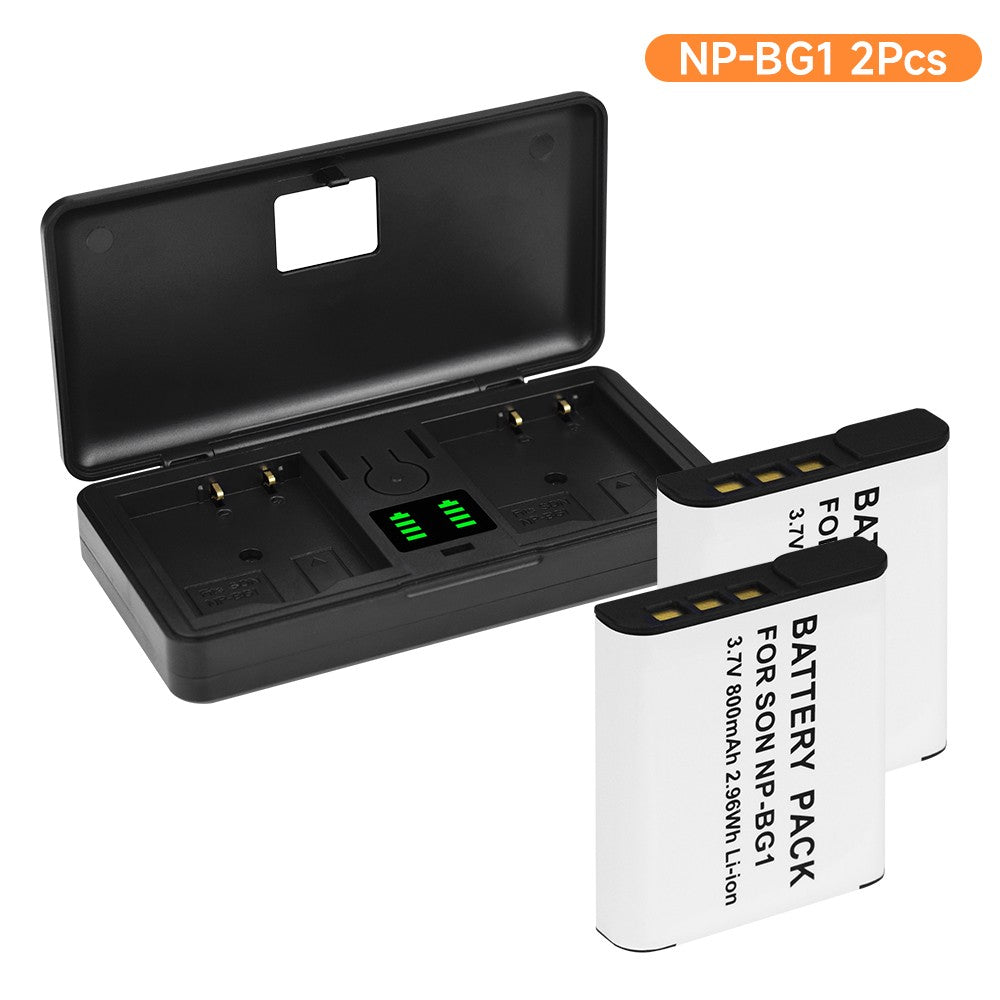 Batería NP-BG1 NP BG1 para Sony DSC-W210 DSC-W100 W50 H50 DSC-H55 DSC-H7 H3 H9 H10 NP-FG1 NP FG1 batería de iones de litio con cargador