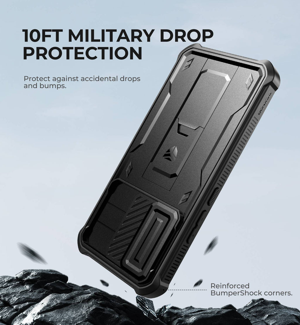 Funda Resistente a Impactos para Redmi Note 13 Pro 5G con Cubierta Deslizante Integrada para la Cámara y Protector de Pantalla Integrado con Soporte