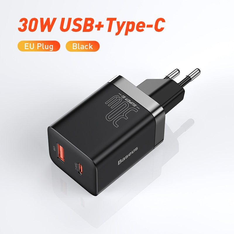 Baseus Super Si 30W USB C adaptador de cargador para iPhone 14 13 12 Pro Max iPad tipo C QC 3,0 PD carga rápida para Xiaomi cargador rápido