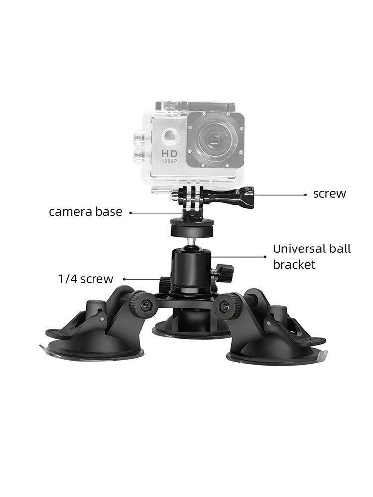 Soporte de ventosa para coche de 3 tazas, soporte fuerte para GoPro Hero 13 12 11 10 9 8 Insta360 SJCAM AKASO DJI Osmo, accesorios para Cámara de Acción