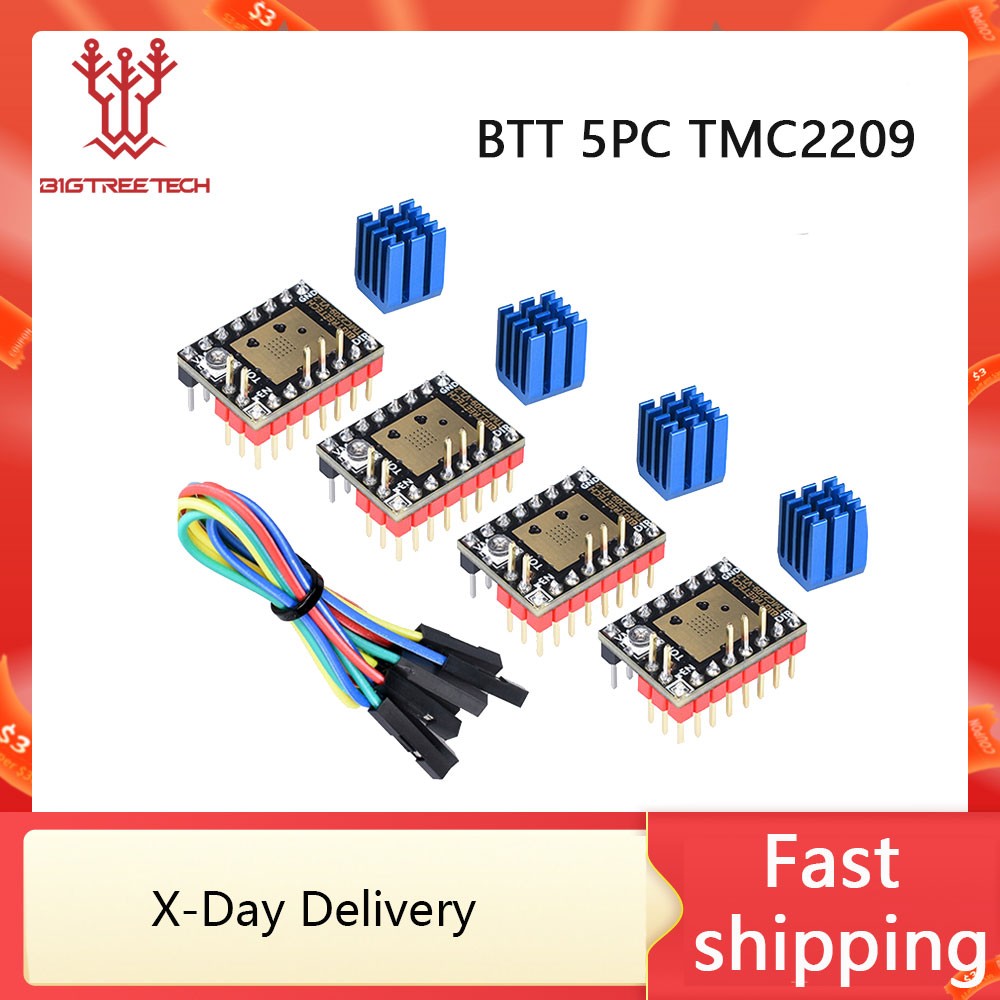 BIGTREETECH controlador de Motor paso a paso TMC2209 V1.3  piezas de impresora 3D TMC2208 para BTT Octopus SKR V1.4 SKR Mini E3 Ender3 V2 Voron 2.4