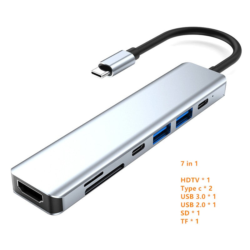 Adaptador USB C a HDMI 4K, USB 3.0 Tipo C PD SD TF, Estación de Acoplamiento, Divisor para MacBook, iPad, Samsung S10, Dex, Laptop