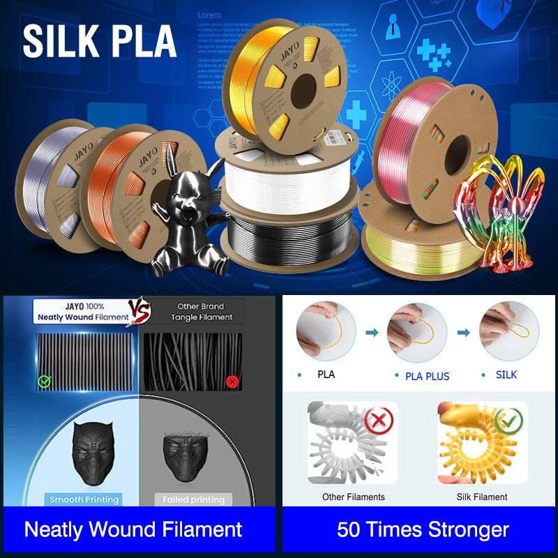 Filamento de impresora 3D JAYO PLA/PETG/SILK/TPU/ABS 1,75mm 2 rollos de materiales de impresión 3D para impresora 3D envío gratis