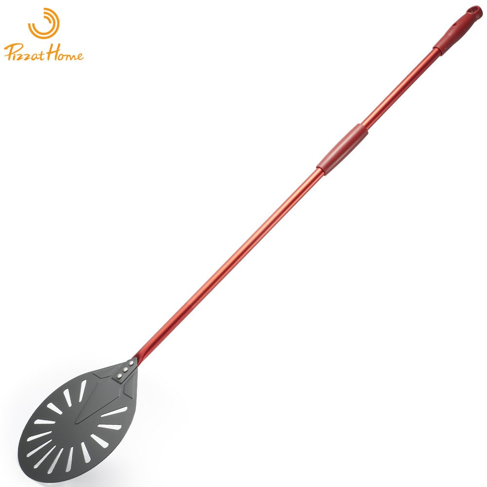 PizzAtHome-turpensador de Pizza perforado, 9 pulgadas, mango de aleación de aluminio, pala para Pizza, herramientas para Pizza, accesorios para horno