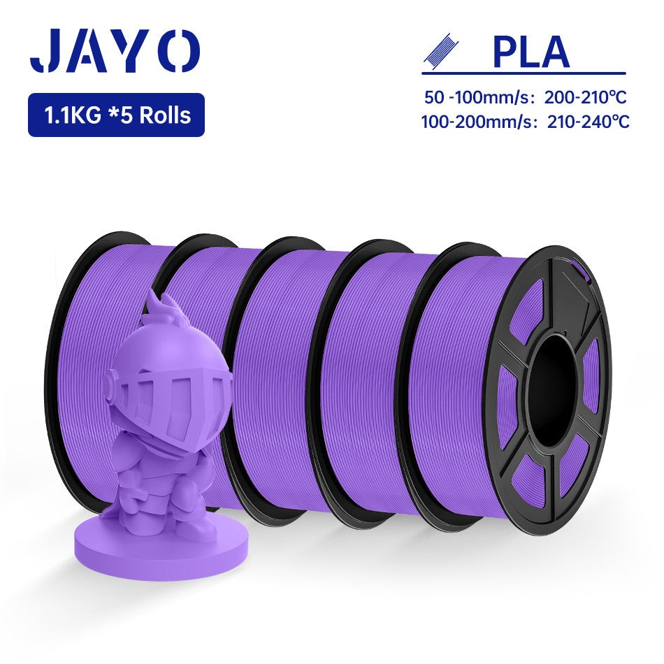 Filamento JAYO PLA 1,75 MM 5 rollos filamento de impresora 3D PLA 100% sin burbujas para FDM Coloful Material de impresión 3D regalo DIY