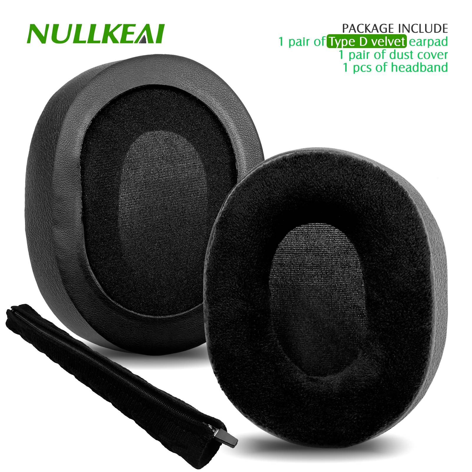 Nullkeai-almohadillas de repuesto para auriculares Anker Soundcore Life Q30 Q35 Q10 Q20, almohadillas de Gel refrescante, funda de malla, orejeras