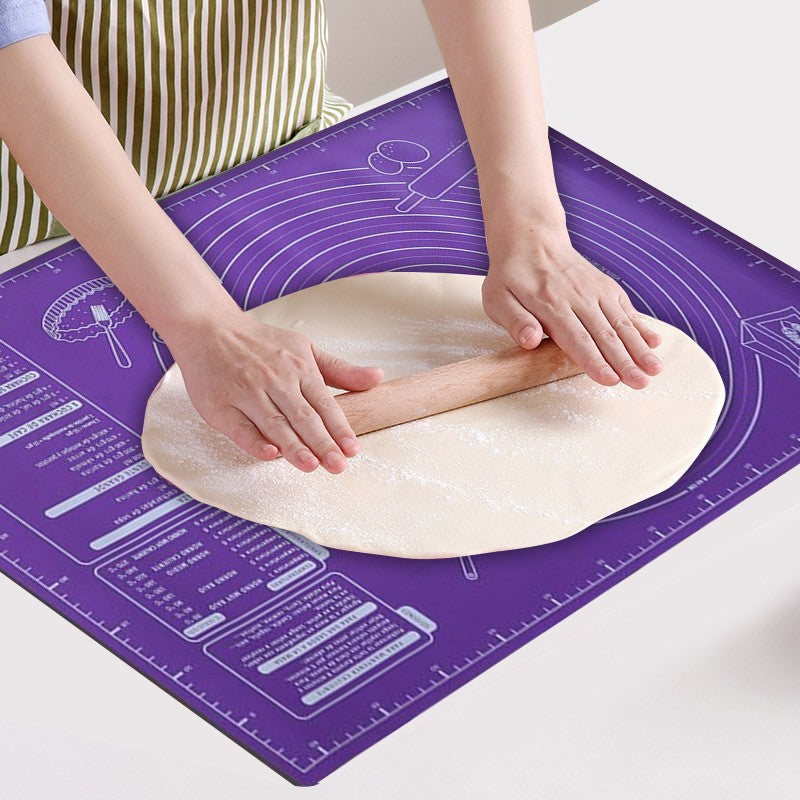 Almohadilla de silicona de 60/50/40cm, estera para hornear, hoja para amasar masa, estera para cocina, rollo de masa, Pizza, soporte antiadherente para masa grande