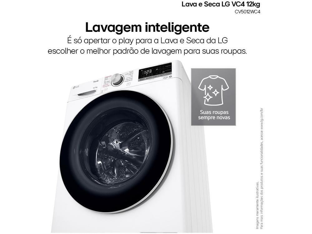Lava and Dry LG 12kg Smart VC4 CV5012WC4 con 220V