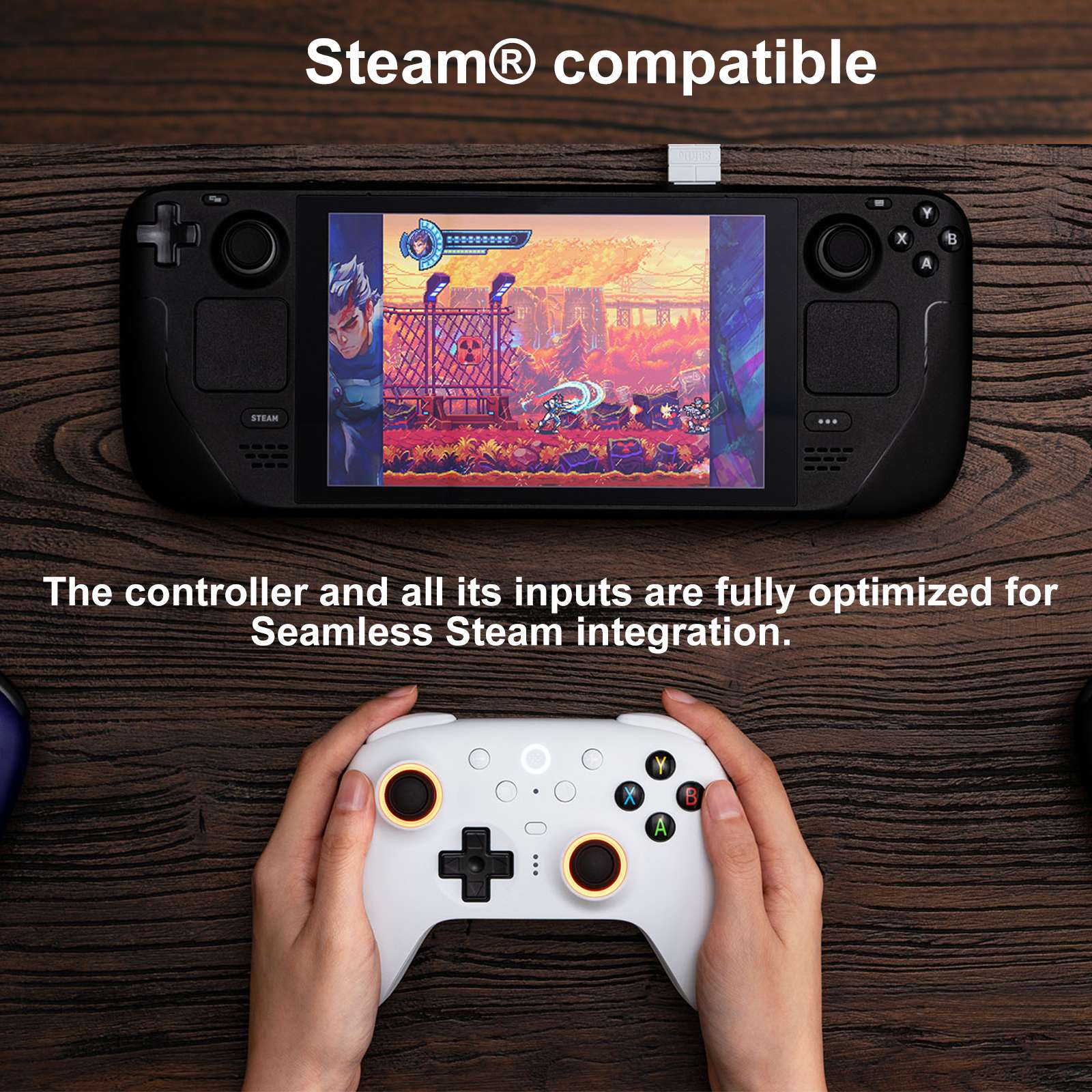 Nuevo Control Inalámbrico 8BitDo Ultimate 2 con Joystick TMR, Gatillos con Efecto Hall, Base de Carga, BT 2.4G para Windows 10, 11, Android y Steam
