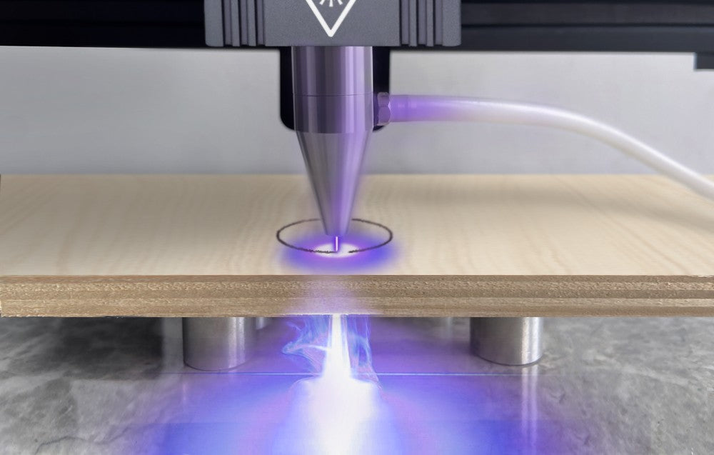 Árbol láser 20W 30W 40W 60W módulo láser con asistencia de aire TTL módulo de luz azul para grabador láser CNC herramientas de corte de carpintería