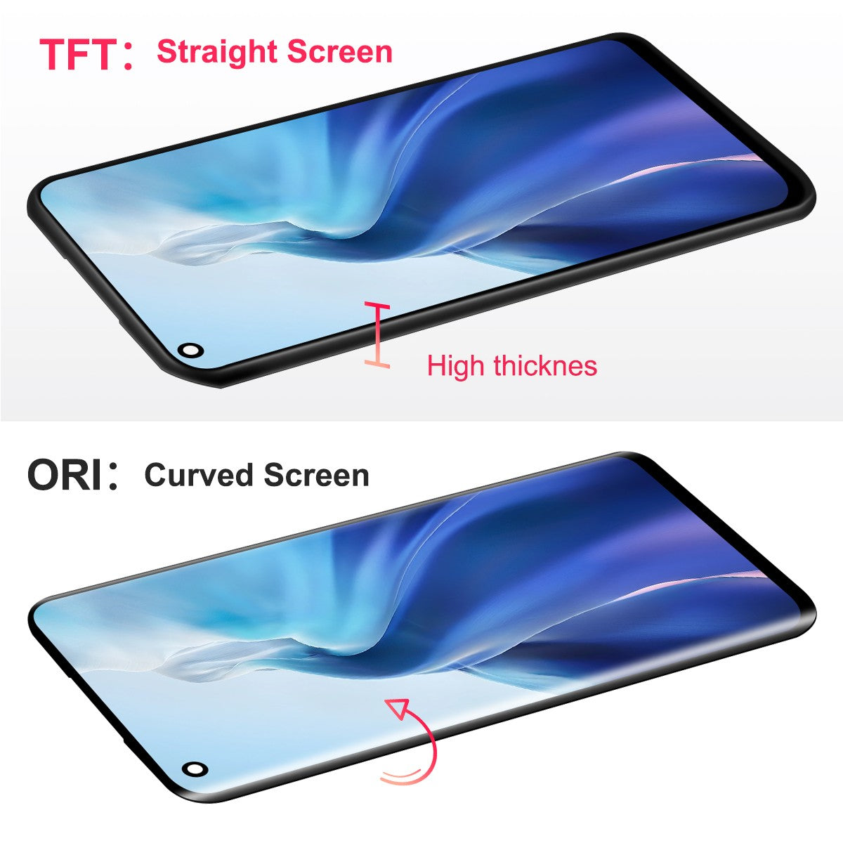 Pantalla AMOLED de 6,81 pulgadas para Xiaomi Mi 11Ultra Mi 11 Pro, montaje de pantalla táctil LCD para Xiaomi Mi 11 Ultra M2102K1G con marco