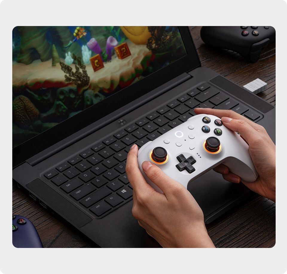 Nuevo Control Inalámbrico 8BitDo Ultimate 2 con Joystick TMR, Gatillos con Efecto Hall, Base de Carga, BT 2.4G para Windows 10, 11, Android y Steam