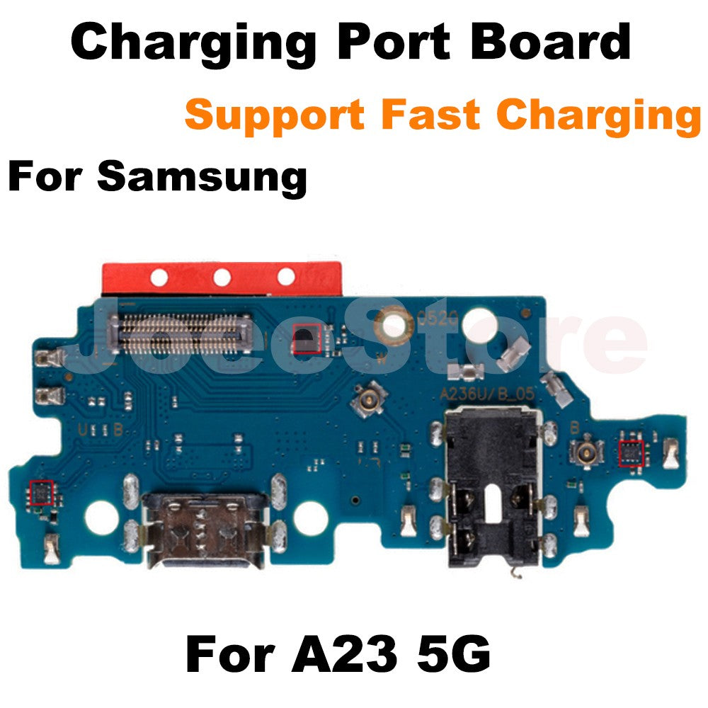 Placa de puerto de carga para Samsung A72 A73 A52 A53 A33 A23 A24 A14 A13 A12 módulo de micrófono USB conector de carga rápida Cable flexible