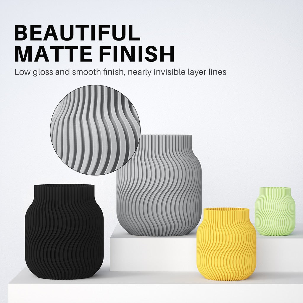 Filamento PLA Mate ELEGOO 1KG, 1.75mm para Impresora 3D FDM, Precisión Dimensional +/- 0.02mm, Bobina de Cartón de 1kg (2.2lbs)