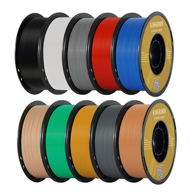 Filamento PLA KINGROON de 1.75mm, 5/10KG, Plástico PLA para Impresora 3D, Estándar 1kg/rollo, Filamentos para Impresión 3D, Colores Mixtos, Envío Local