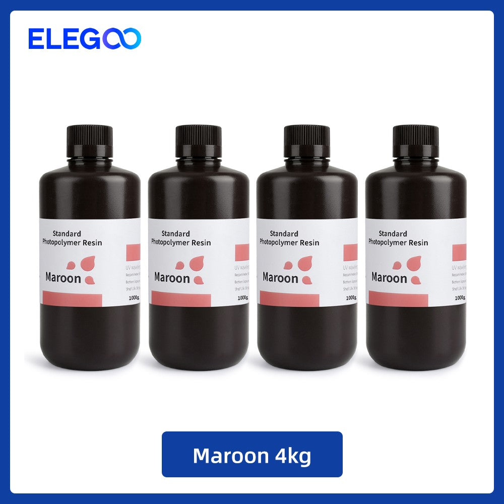 ELEGOO 2 uds/4 Uds 1KG juego de resina para impresora 3D LCD resina de curación UV 405nm resina fotopolímero estándar para impresión LCD 3D