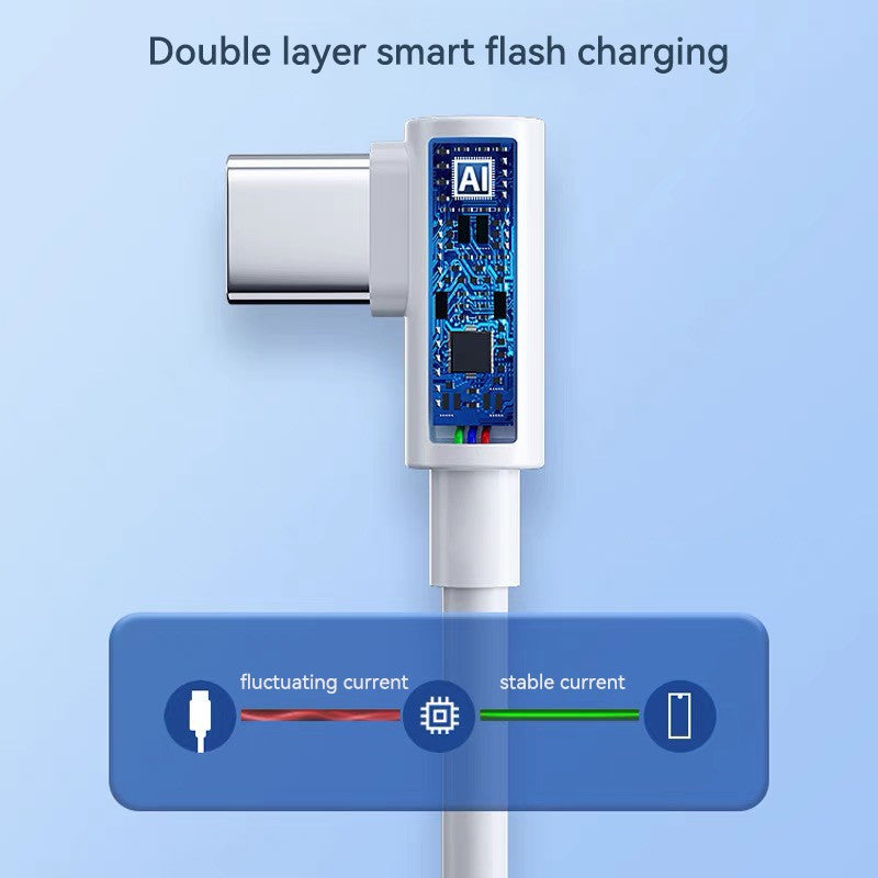 Cable de Carga Turbo USB Tipo C de 120W 100W 90W para Xiaomi 6A, Mi 14 13 12 Pro, Poco F4 GT, Redmi Note 13, K60, Cable Tipo C de 90 Grados