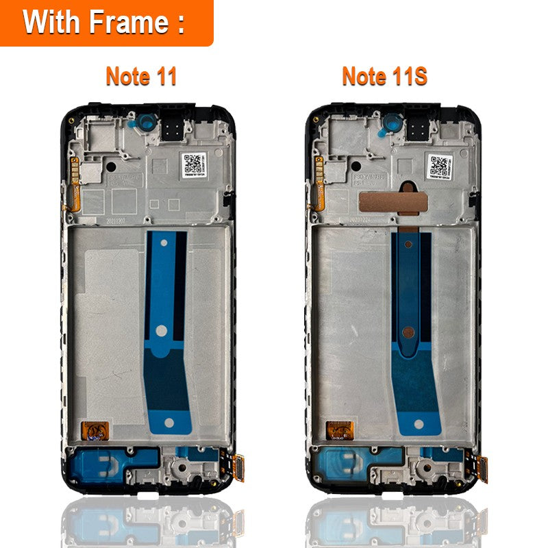 LCD súper AMOLED para Xiaomi Redmi Note 11 LCD 2201117 Asamblea del digitizador de la pantalla táctil de la exhibición LCD de TG para Redmi Note 11S LCD