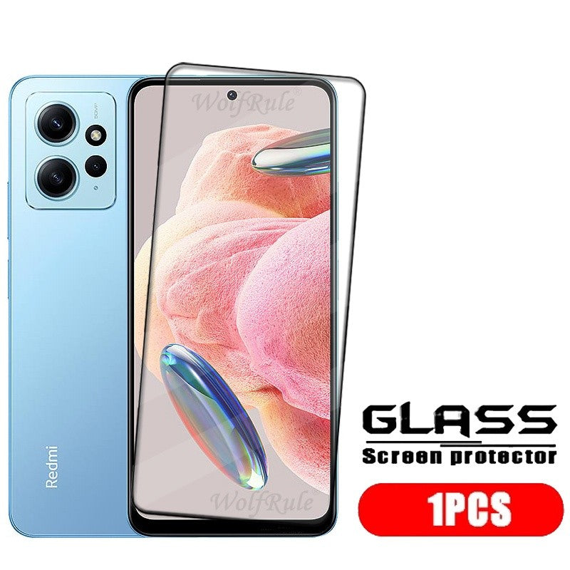 1-4 Uds para Redmi Note 12 4G vidrio Xiaomi Redmi Note 12 4G vidrio templado cubierta completa pegamento Protector de pantalla Redmi Note 12 4G vidrio