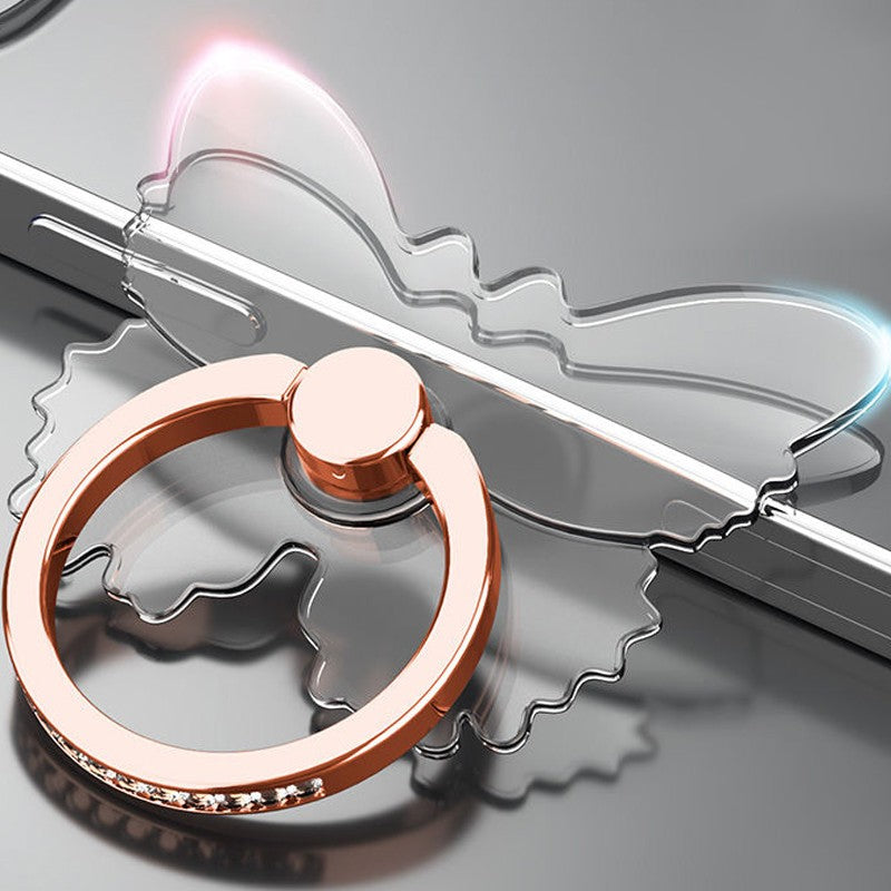 Soporte de anillo para teléfono celular transparente 360 ° Soporte de agarre de dedo transparente con rotación de grado compatible con iPhone Xiaomi para funda de teléfono