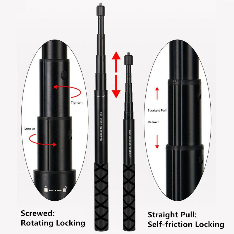 0,7 1,1 1,5 3M palo de Selfie monopié varilla Extensible varita poste aluminio Invisible para Insta 360 X5 X4 X3 GoPro 13 12 11 10 9 8 DJI