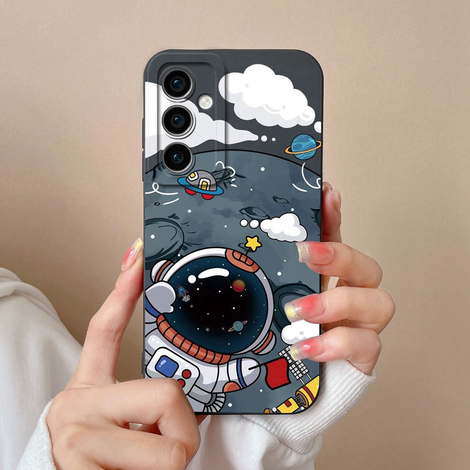 Funda para Samsung A35 A55 5G, funda trasera romántica, Protector de cámara de silicona líquida suave para Samsung A 35 A 55 Anti Choc Coque Capa