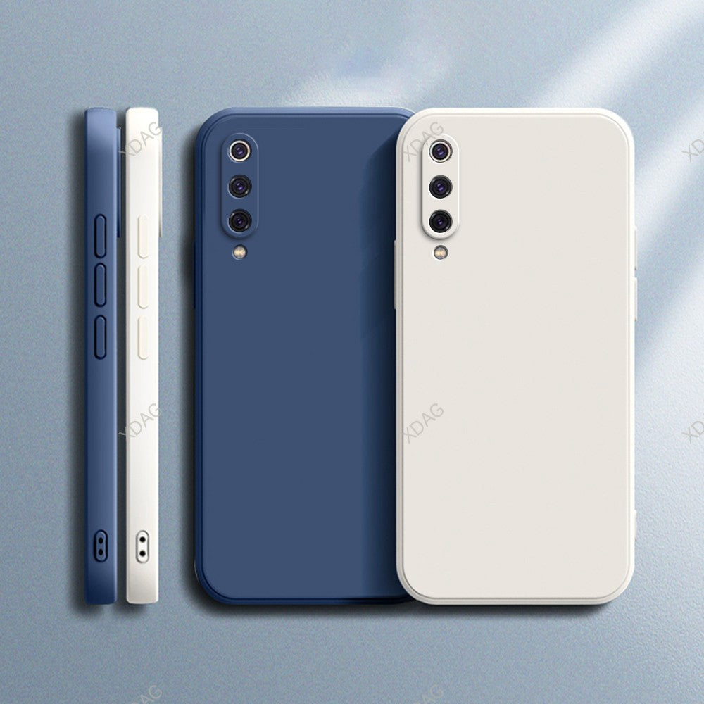 Funda básica de Color caramelo puro para Xiaomi Mi 9 Mi9 SE Pro Lite Explorer 9SE 9Pro 9Lite Funda trasera de silicona líquida cuadrada suave