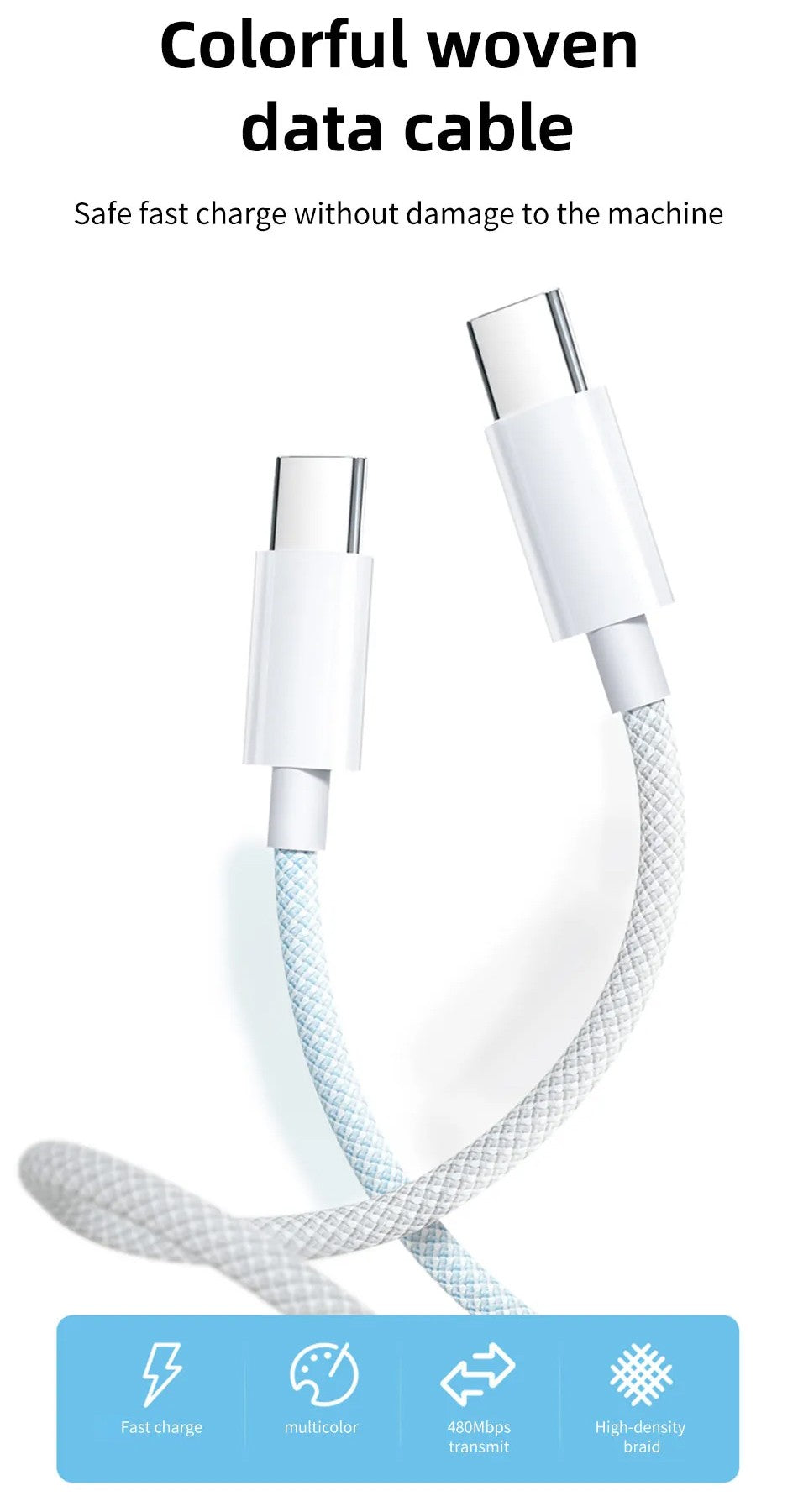 60W 6A USB tipo C a tipo C Cable línea de datos para Iphone 15 16 Samsung Xiaomi carga rápida USB C a C Cable tipo C cargador de datos