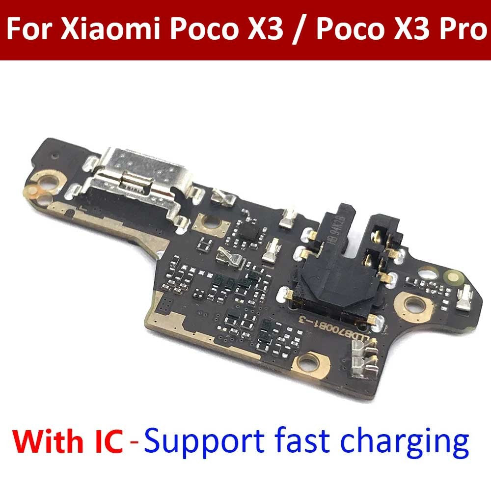 Nueva placa de carga PCB Flex para Xiaomi POCO X3 NFC versión Global/Poco X3 Pro conector de puerto USB Cable de carga