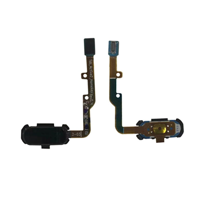 1 Uds botón de inicio tecla trasera de retorno para Samsung Galaxy Tab Active 2 SM-T390 T395 Cable flexible con Sensor de huellas dactilares negro
